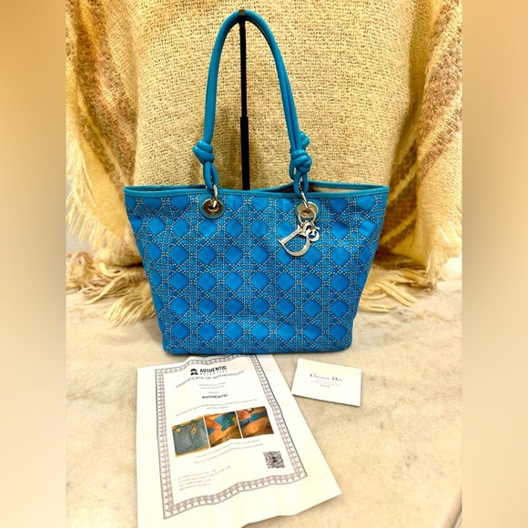 Christian Dior Cannage Print Cherie Tote - Picture 3 of 16